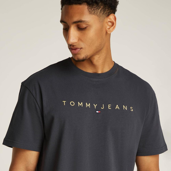 Tommy Hilfiger Ανδρική κοντομάνικη μπλούζα Gold Linear Logo Tee